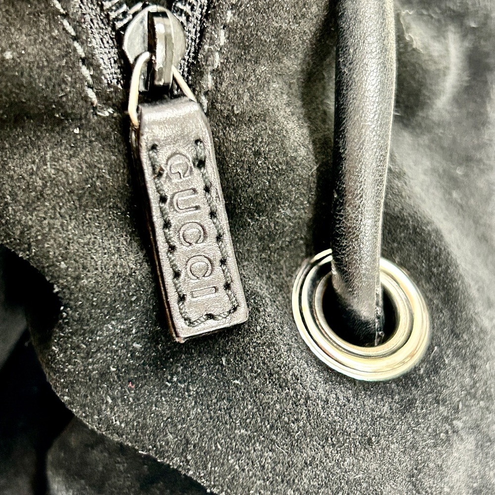 RARE Gucci vintage GG Suede shoulder bag - Picture 5 of 15